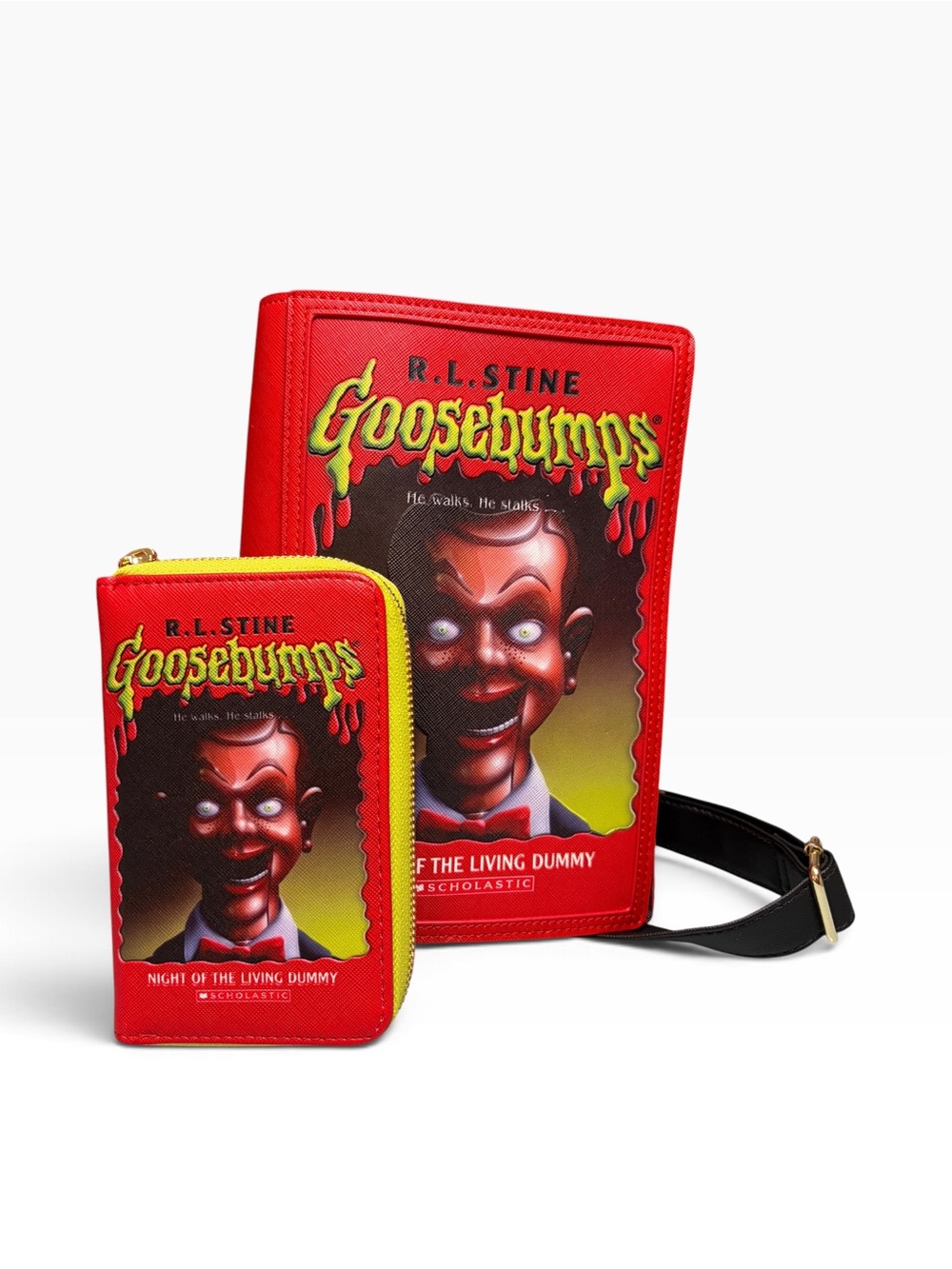 Loungefly Goosebumps 'Night of the Living Dummy' Book Bag & Wallet R.L. Stine
